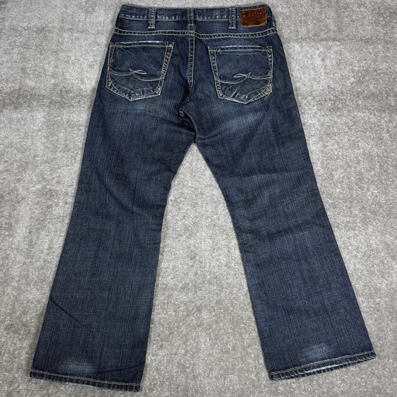 Silver Jeans Men's 33x30 Blue 925 Denim Gordie Loose Fit Straight Leg - Picture 3 of 12